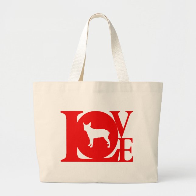 Stumpy Tail Cattle Dog Large Tote Bag (Front)