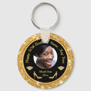 Stunning, 30th Birthday Personalised Party Favours Key Ring