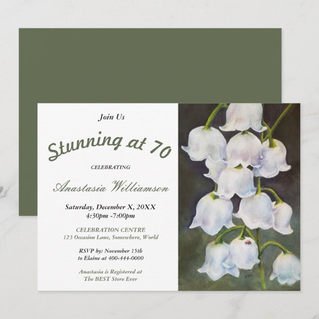 STUNNING 70 PARTY INVITATION (Front/Back)