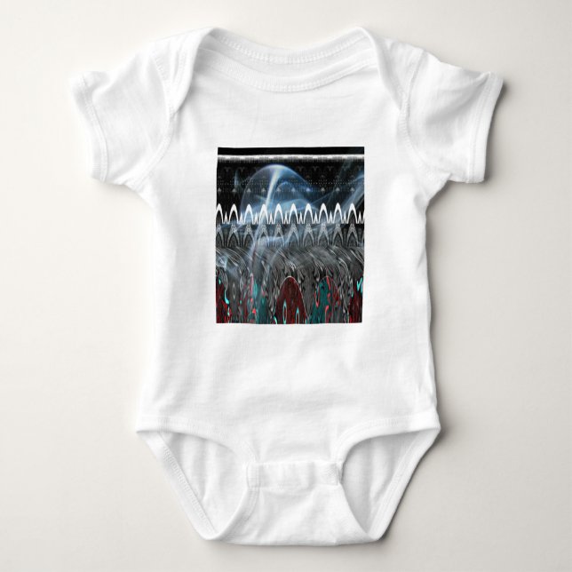 Stunning Abstract Art Print Baby Bodysuit (Front)