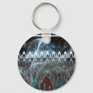 Stunning Abstract Art Print Key Ring