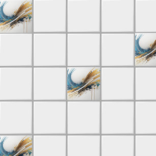 Stunning Abstract Ceramic Tile – Vibrant Design