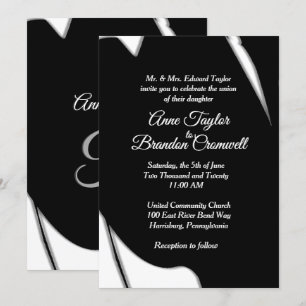 Stunning Abstract Evening Wedding Invitation