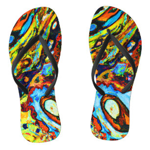 Stunning Abstract Pattern Flip Flops