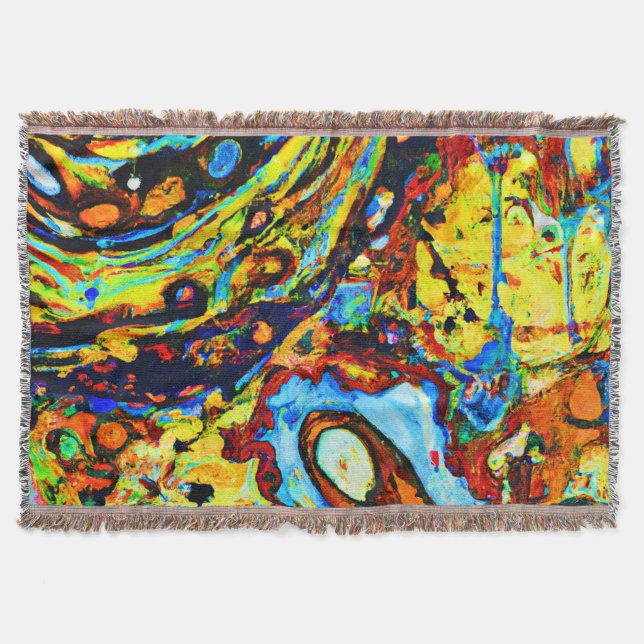 Stunning Abstract Pattern Throw Blanket (Front)