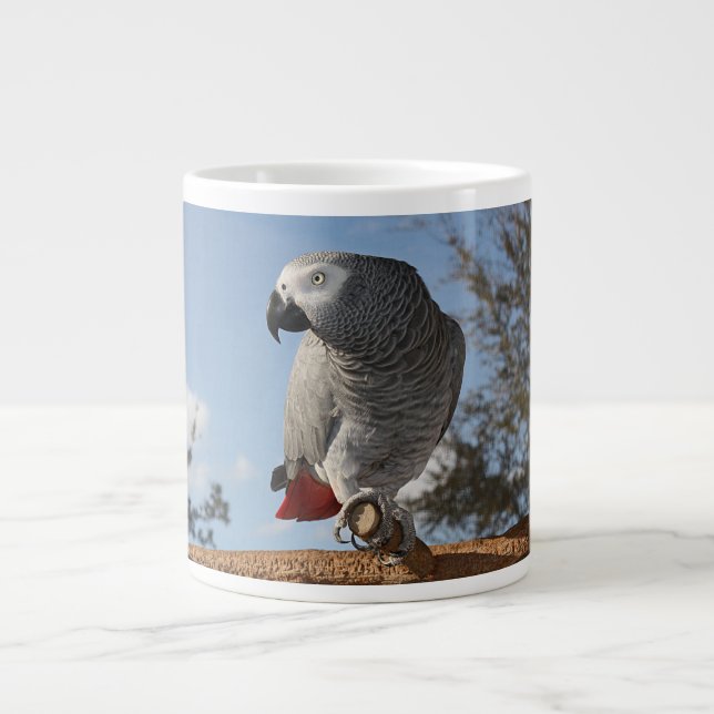Stunning African Grey Parrot Large Coffee Mug (Front)