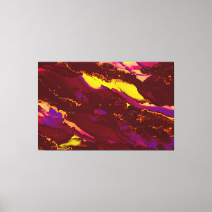 Stunning Alcohol Ink 3-Panel Wrapped Canvas Print