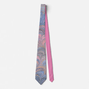 Stunning Antique Marbled Paper Tie