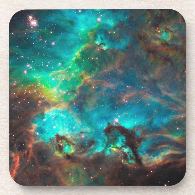 Stunning Aqua Star Cluster Coaster (Front)