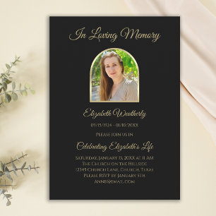 Stunning Arch Celebration of Life Memorial Service Invitation