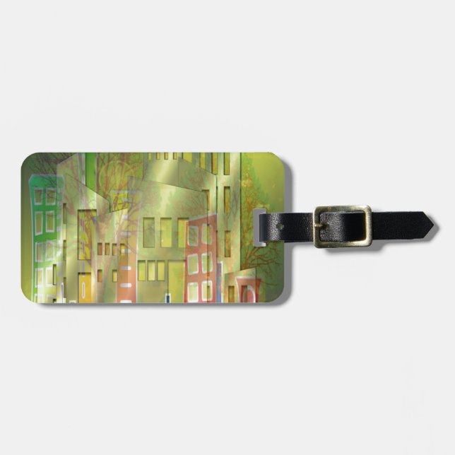 Stunning architecture cityscape art accessories luggage tag (Front Horizontal)
