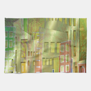 Stunning architecture cityscape art accessories tea towel