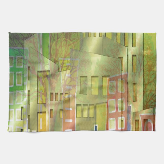Stunning architecture cityscape art accessories tea towel (Horizontal)