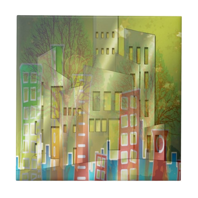 Stunning architecture cityscape art accessories tile (Front)