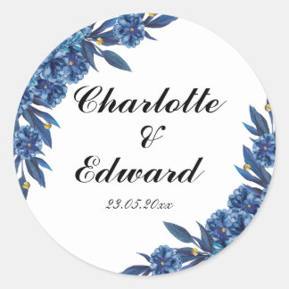 Stunning Array of Floral Wedding  Classic Round Sticker