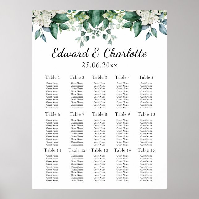 Stunning Array of Floral Wedding  Poster (Front)