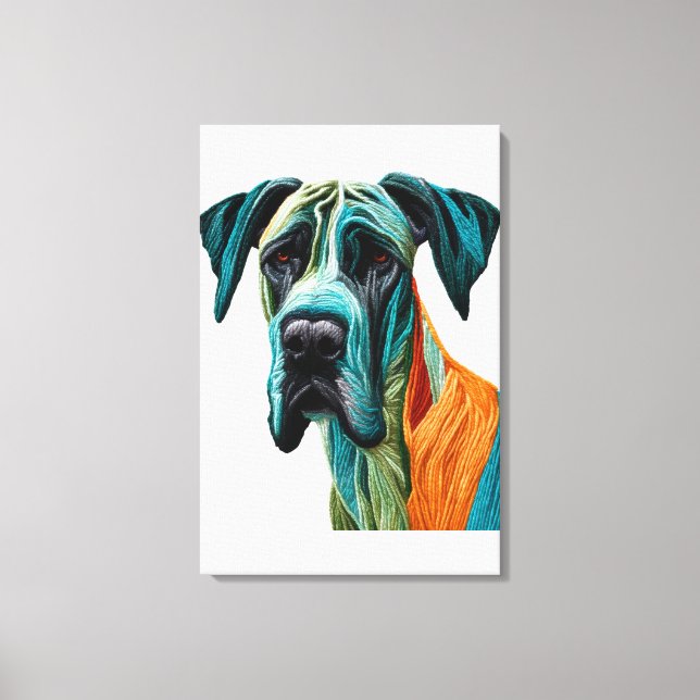 Stunning artistic Great Dane artwork Canvas Print (Front)