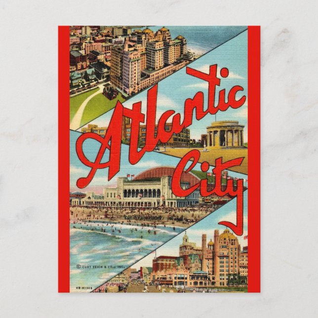 Stunning Atlantic City Postcard (Front)