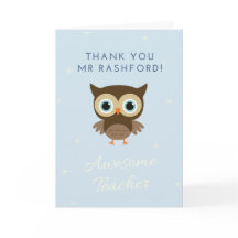 Stunning Awesome Teacher Personalised Card