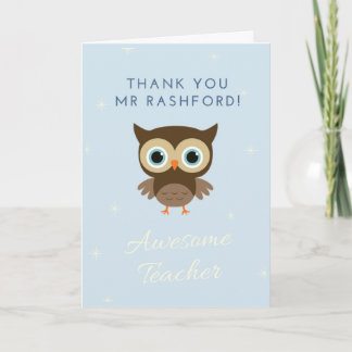 Stunning Awesome Teacher Personalised Card