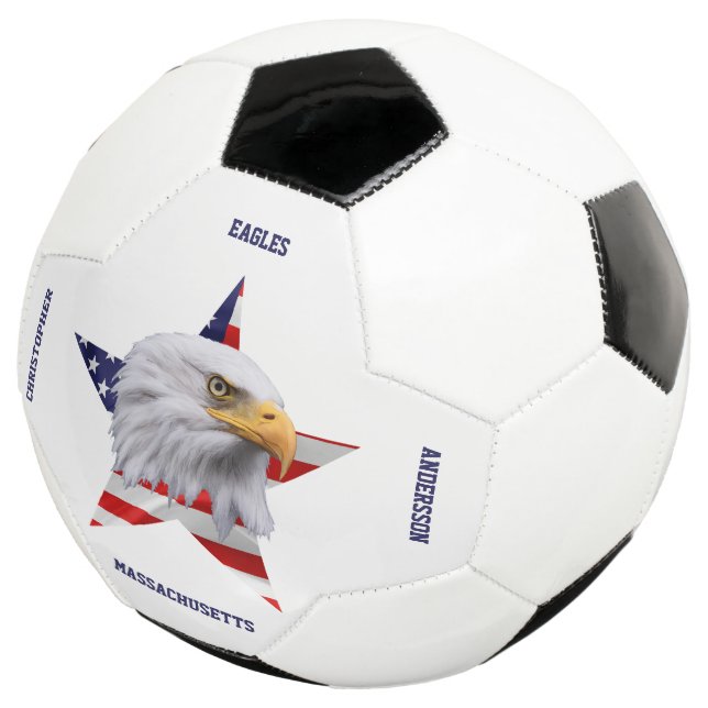 Stunning Bald Eagle, The American Flag, Star Football (Three Quarter)