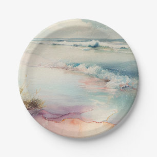 Stunning Beach Scene Paper Plate