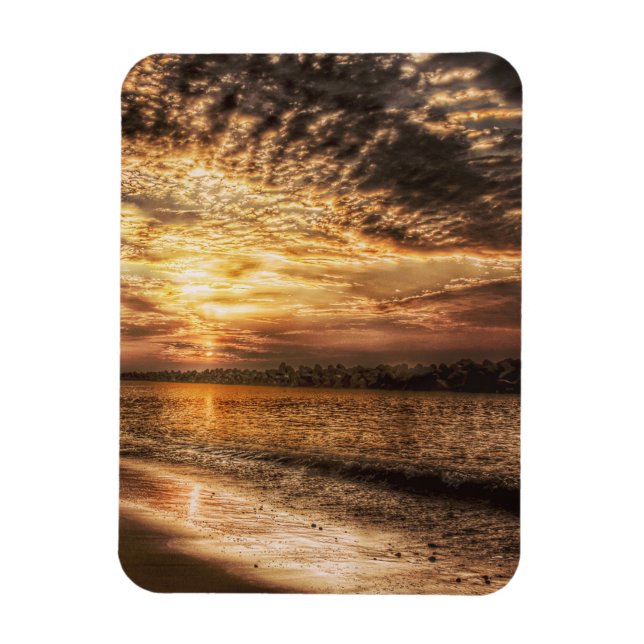 Stunning Beach Sunrise Magnet (Vertical)