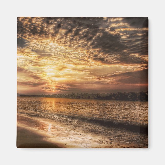 Stunning Beach Sunrise Magnet (Front)