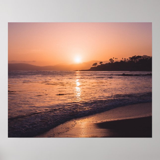 Stunning Beach Sunset Poster (Front)