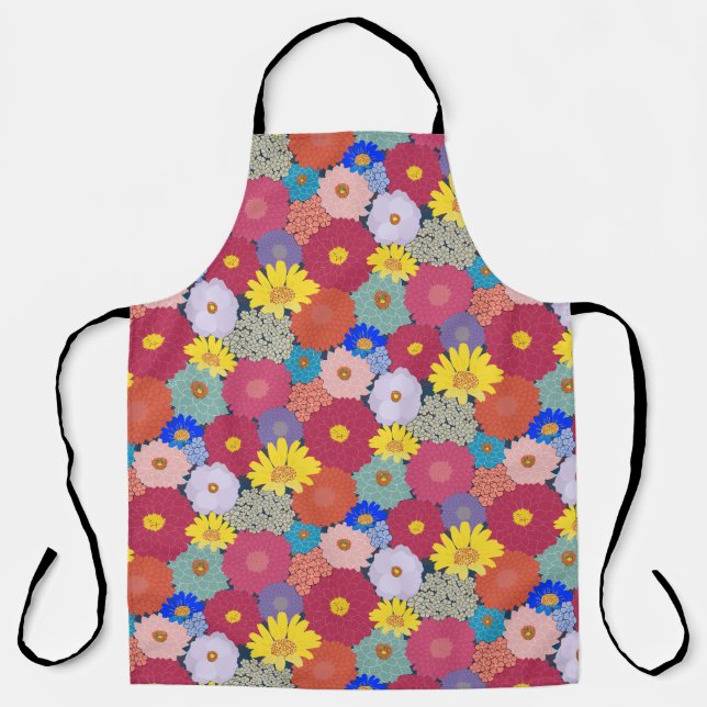 Stunning, Beautiful, Colourful Flowers Apron (Front)