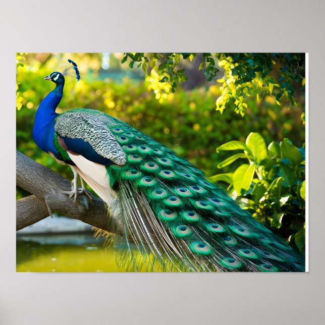 Stunning Beautiful Peacock Images Poster (Front)