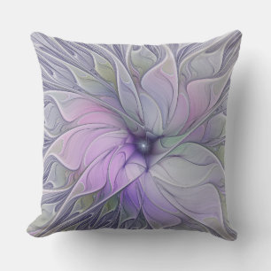 Stunning Beauty Modern Abstract Fractal Art Flower Cushion