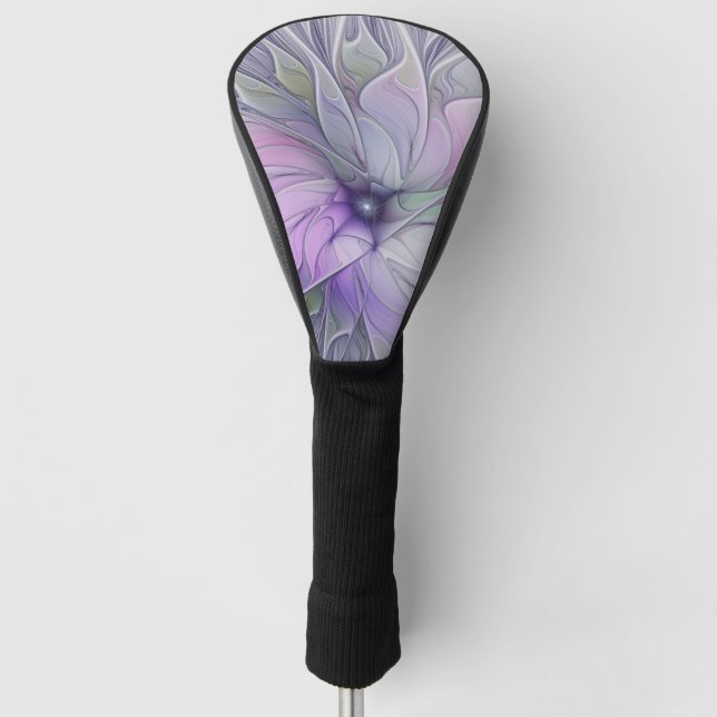 Stunning Beauty Modern Abstract Fractal Art Flower Golf Head Cover (Front)