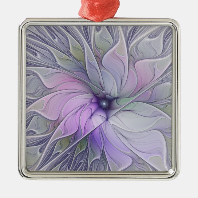 Stunning Beauty Modern Abstract Fractal Art Flower Metal Tree Decoration (Front)