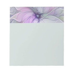 Stunning Beauty Modern Abstract Fractal Art Flower Notepad