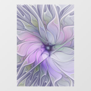 Stunning Beauty Modern Abstract Fractal Art Flower Window Cling