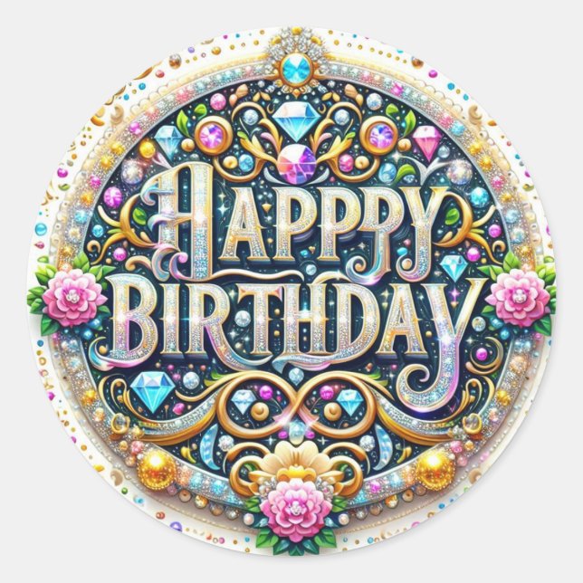 Stunning Birthday sticker  (Front)