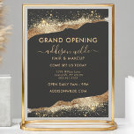 Stunning Black And Gold Glitter Script Business Flyer<br><div class="desc">Make a bold statement with this Stunning Black And Gold Glitter Script Business Flyer. Perfect for promoting your grand opening, special events, or business offerings, this flyer combines a luxurious black background with a dazzling gold glitter wave for an eye-catching design. The elegant script font beautifully highlights your business name...</div>