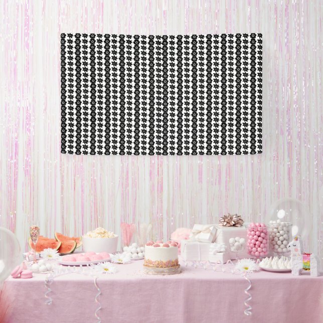 Stunning Black and White Abstract Dots Background  Banner (Party)