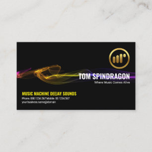Stunning Black Electrical Lightning Deejay DJ Business Card