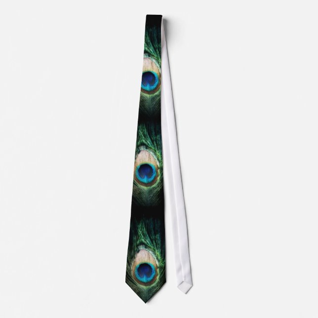 Stunning Black Peacock Tie (Front)