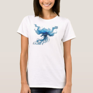 Stunning Blue Abstract Ribbons Wearable Art T-Shirt