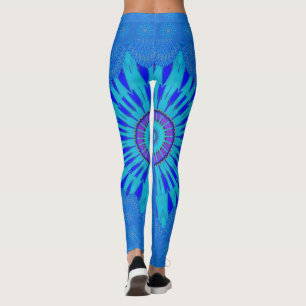 Stunning blue amazing feminine weekend lounging leggings