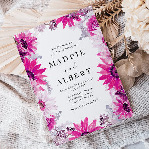 Stunning Bold Floral Frame Wedding Invitation