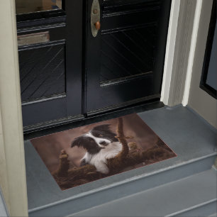 Stunning Border Collie Portrait Doormat