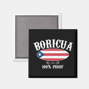 Stunning Boricua Puerto Rico 100%  Magnet