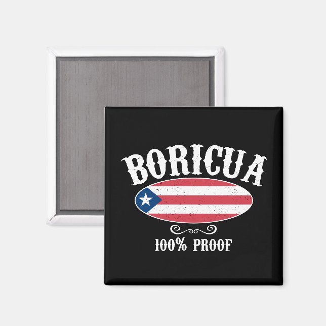 Stunning Boricua Puerto Rico 100%  Magnet (Front/Back)