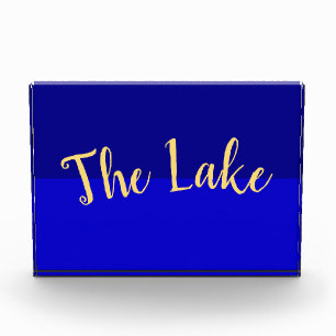 Stunning Bright Vibrant Royal Blue "The Lake" Photo Block