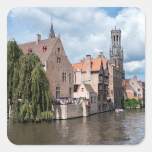 Stunning! Bruges - Belgium Square Sticker