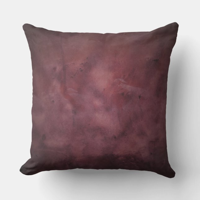 STUNNING BURGUNDY DISTRESSED TEXTURE Throw Cushion (Front)